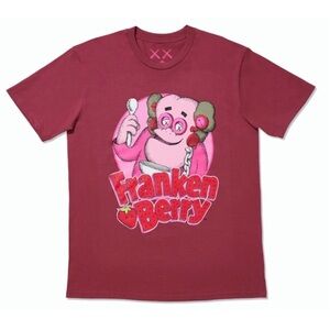 KAWS XX General Mills Franken Berry Pink T-Shirt Unisex LG​